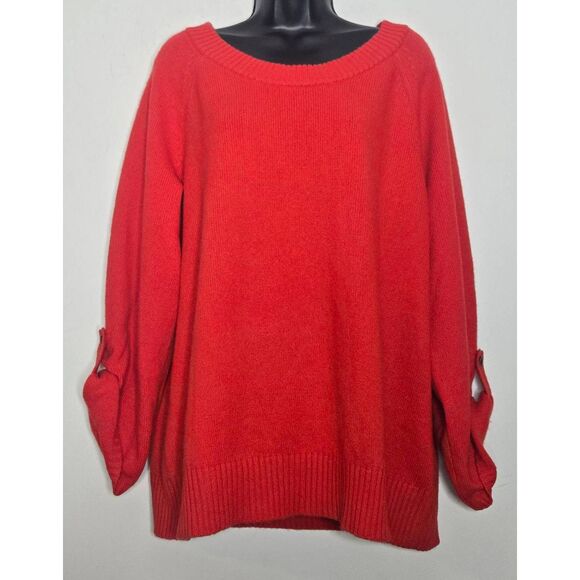 Banana Republic 100% Cashmere Sweater Size XL Red - Picture 2 of 4
